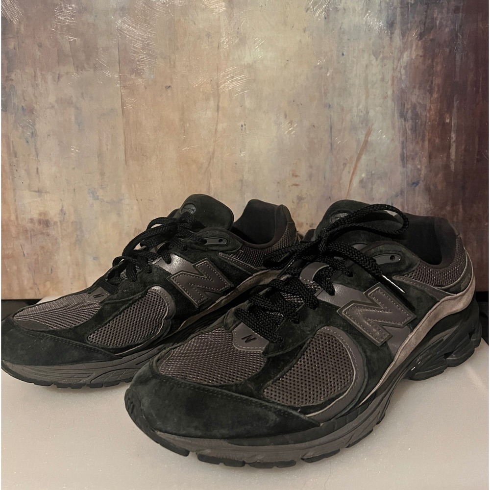 New Balance 2002R Running Shoes Mens 14 Black Magnet BLK/Grey EUC M2002RBL Low